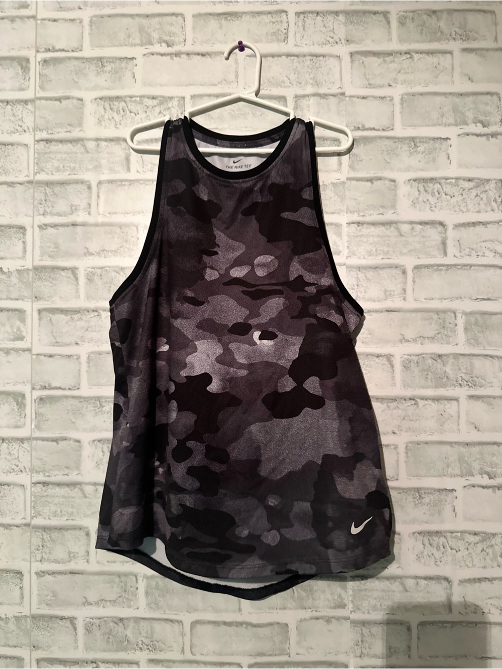 Nike Black & Gray Camo Athletic Tank